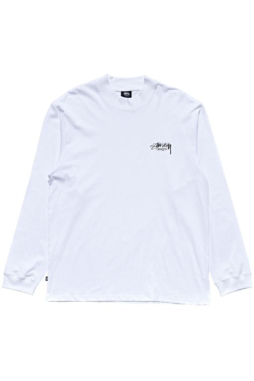 Stussy Mens Design Long Sleeve T Shirt White - KLQXC7516